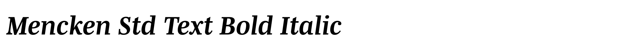 Mencken Std Text Bold Italic image